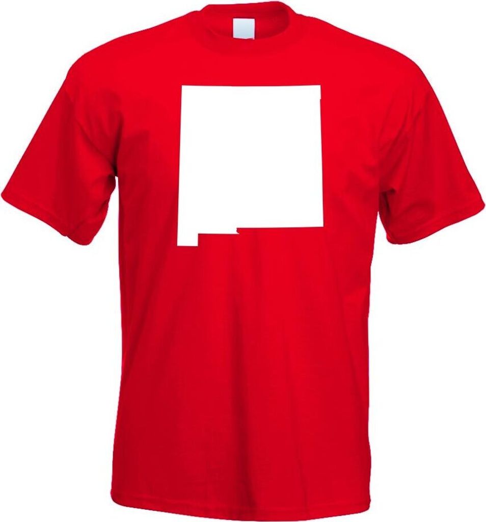 Kiwistar - T-Shirt - rot - USA - Bundesstaat - New Mexico Herren Funshirt Bedruckt Design Sprüche Spruch Motive - mit Motiv Bedruckt - Funshirt De...