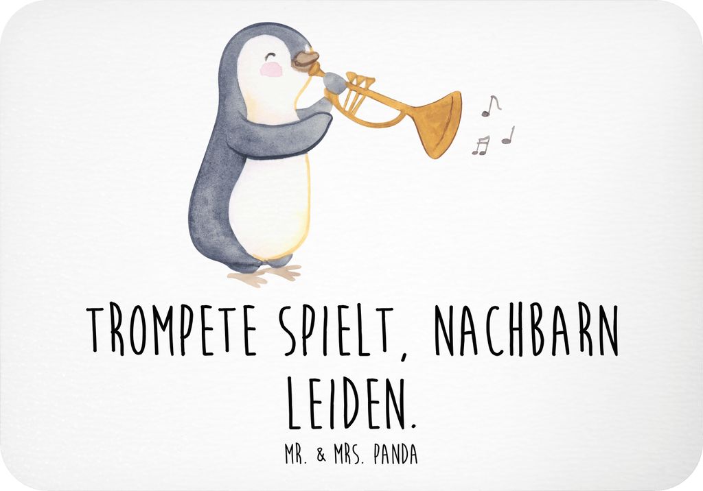 Mr. & Mrs. Panda Kühlschrankmagnet Trompete Freude - Weiß - Geschenk, Nachbarschaft, jazzig, magnet, laut, Lernen, Blasinstrumente, whiteboardmag...