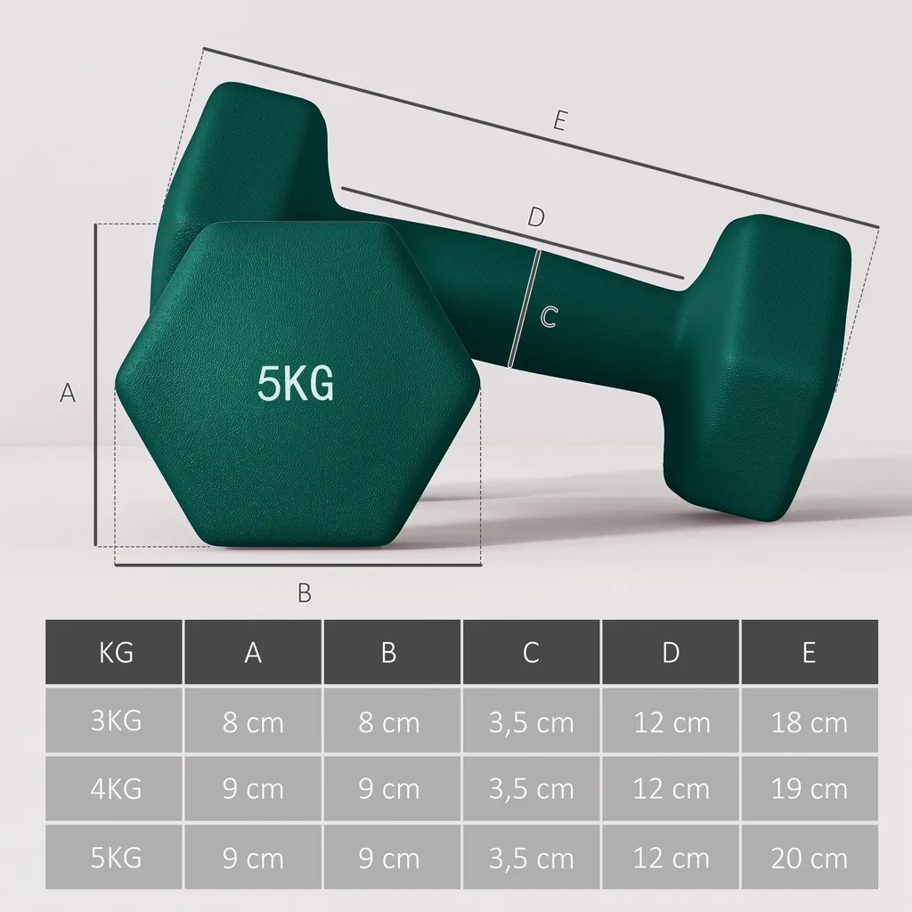 Set de 6 haltères avec support compact et pliable pour entraînement polyvalent