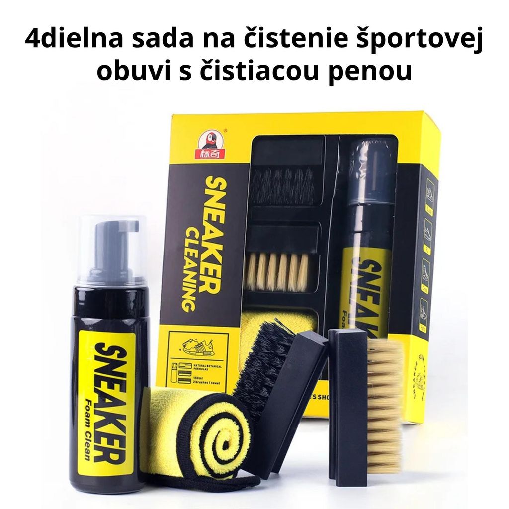 4-dielna súprava na čistenie tenisiek - kefy a handrička z Obrázok produktu 