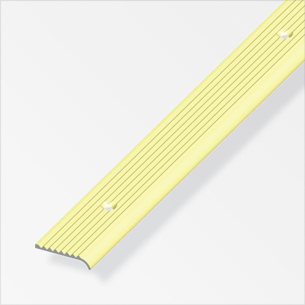 alfer Rundabschlussprofil 2 m, 25 x 6 mm Aluminium eloxiert messing