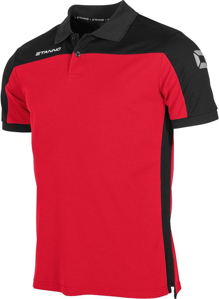Stanno Pride Poloshirt Herren - Rot / Schwarz | Größe: L