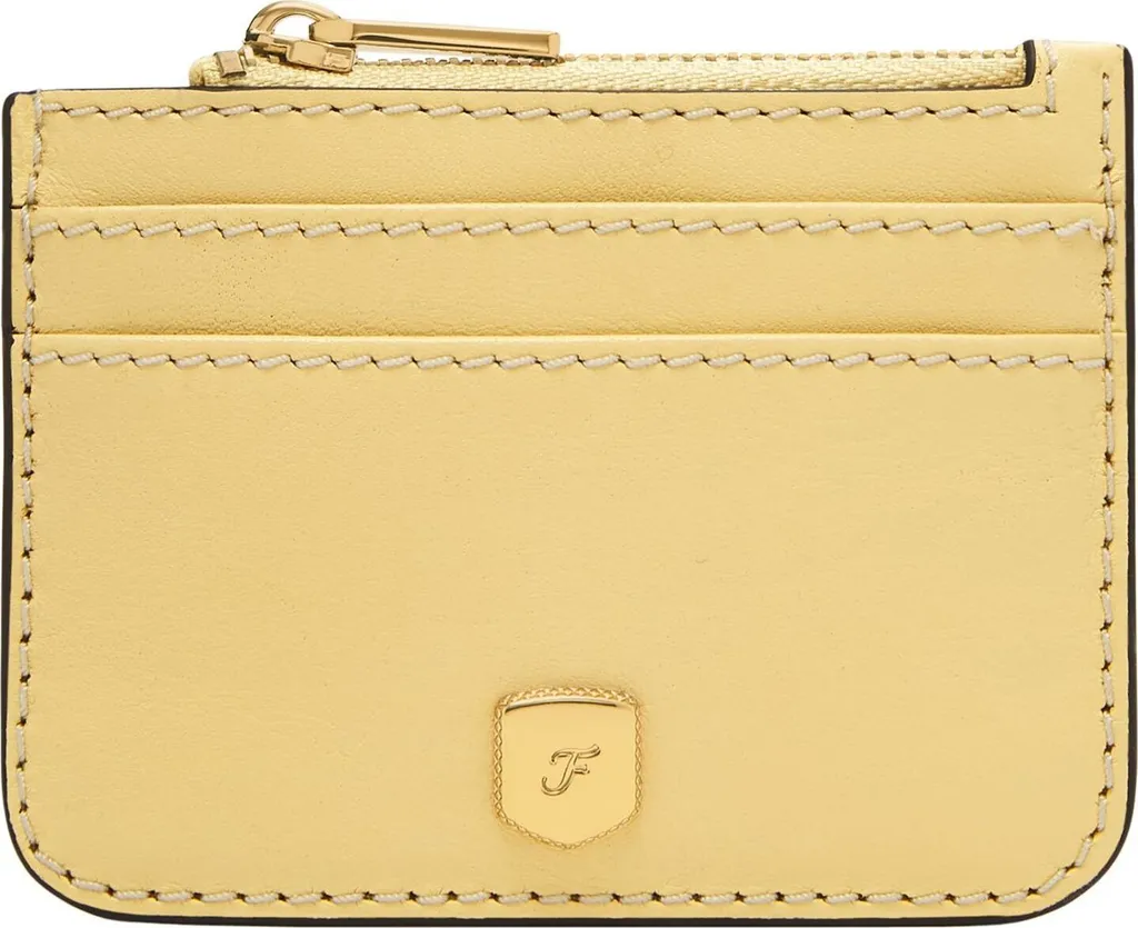 Portacarte Donna Fossil Lennox Pelle Giallo Chiaro - Eleganza Funzionale