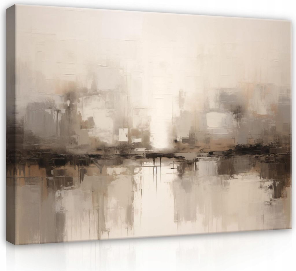 Leinwandbilder Abstrakt beige Betonwand 40x30 cm groß Modern Bilder Bild auf Leinwand Leinwandbild Wandbilder Wandbild Wohnzimmer Schlafzimmer