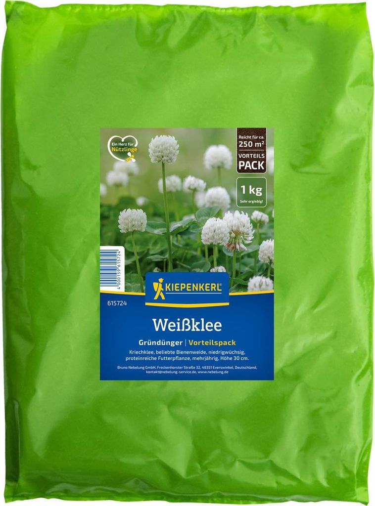 Kiepenkerl Kleesamen Weißklee Trifolium repens für 250 m² 1 Produktbild 