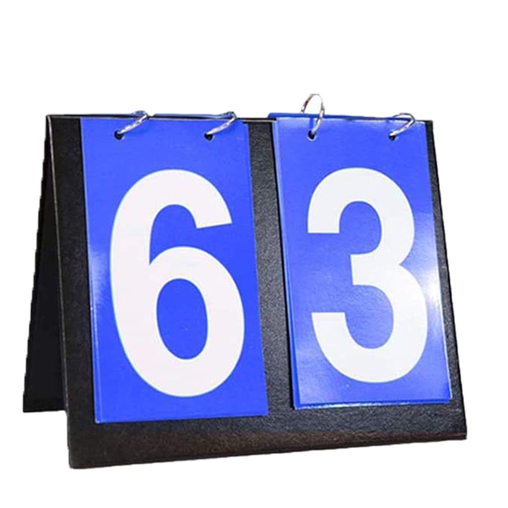 Digital Scorebord Zähltafel Tragbare Spielstand Zähler, Score Flipper für Basketball Tennis Volleyball Schul Sport,(2-stellig blau)