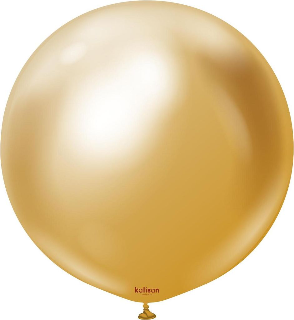 Mirror Gold Latexballons, Gold, 45 cm, 25 Stk.