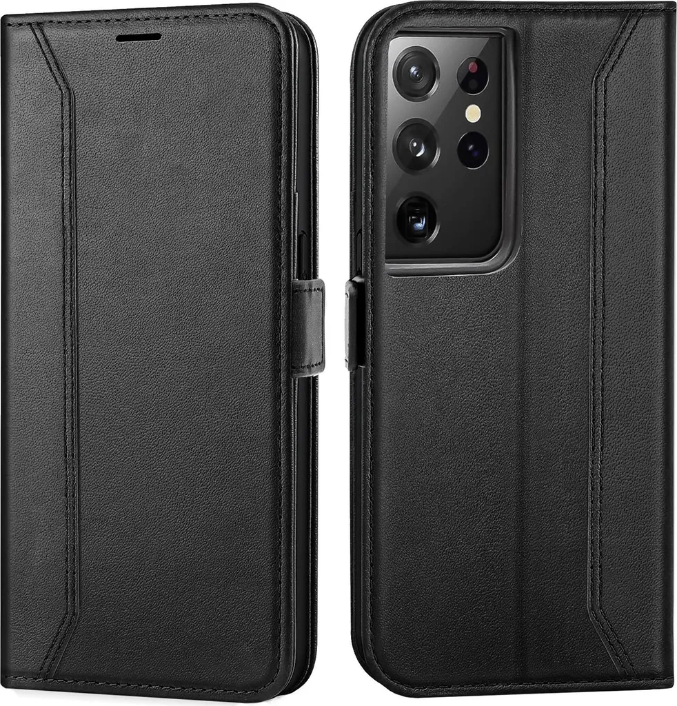 Custodia Chic Samsung Galaxy S21 Ultra - Cover Flip Case Nero Opaco