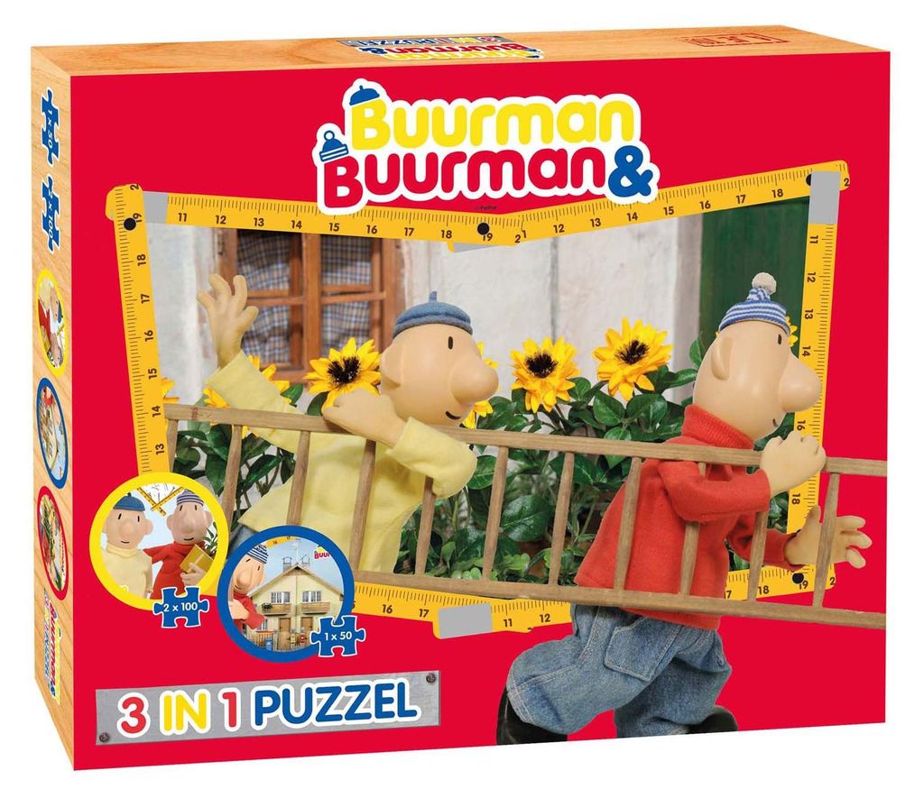 Puzzle Buurman & Buurman 3 in 1 Karton rot Spielzeug Kinder