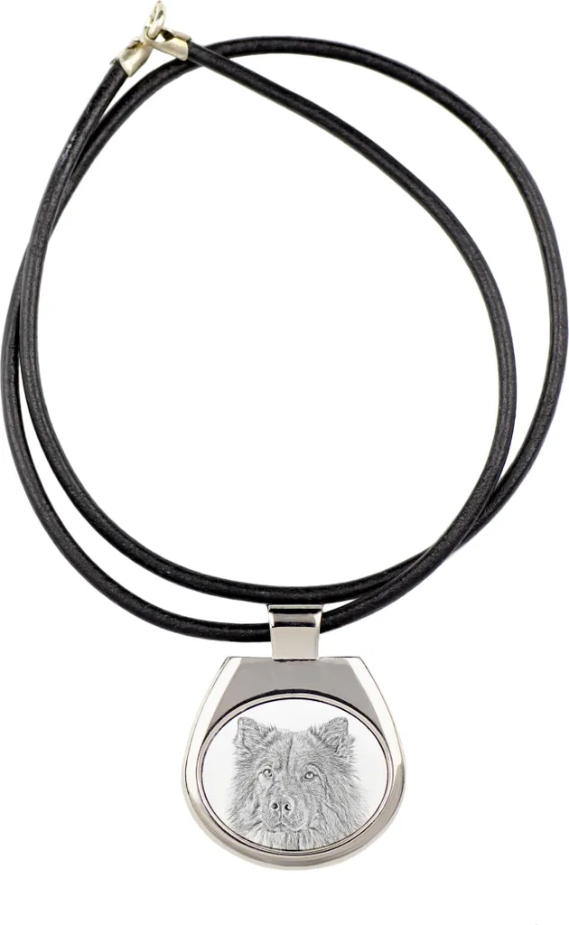 Cane eurasiatico - collana con cane, ciondolo personalizzato con foto, collana unica per donne e uomini del marchio Art-Dog