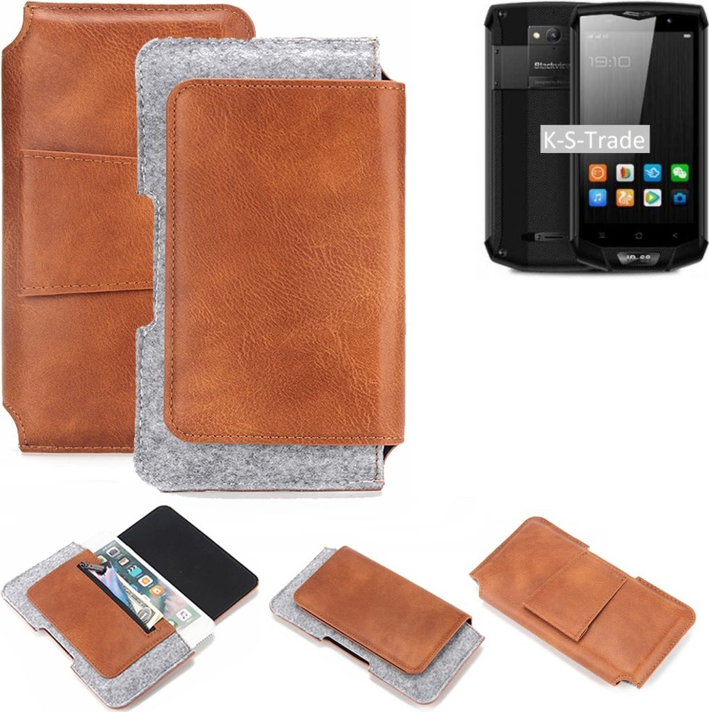 K-S-Trade Handyhülle Schutzhülle kompatibel mit Blackview BV8000 Pro Gürteltasche Holster Gürtel Tasche Smartphone Tasche Handy Hülle Polyuret...