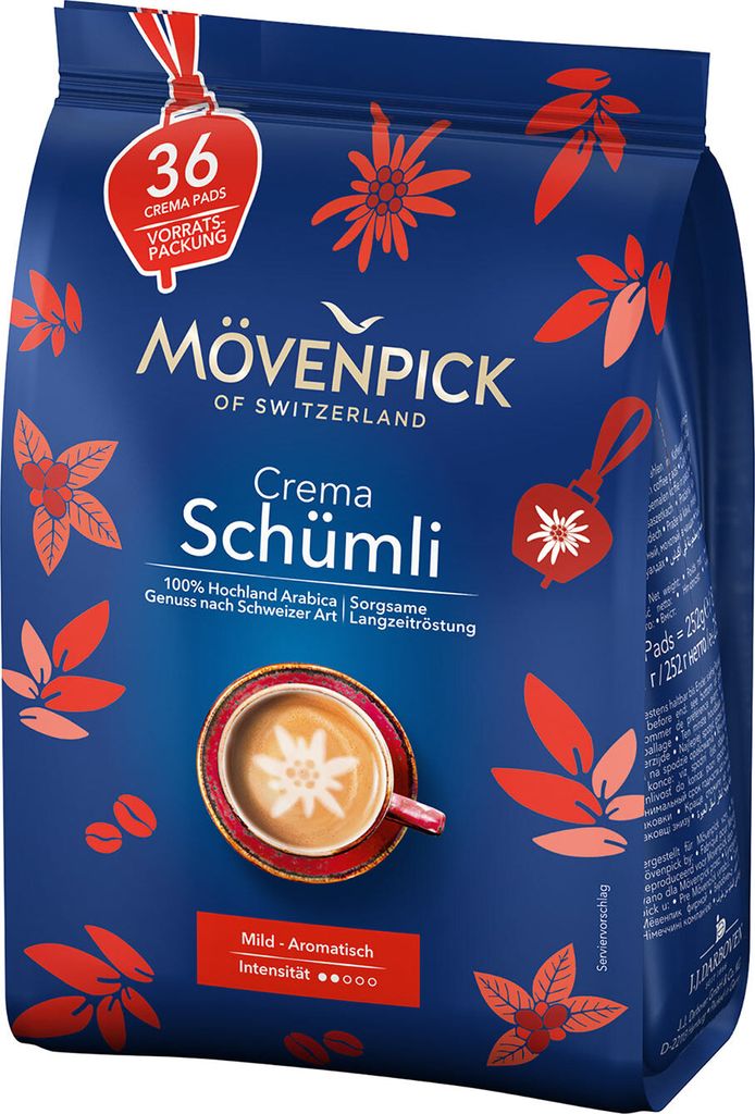 Mövenpick SCHÜMLI Kaffeepads, 36 Stück Produktbild 