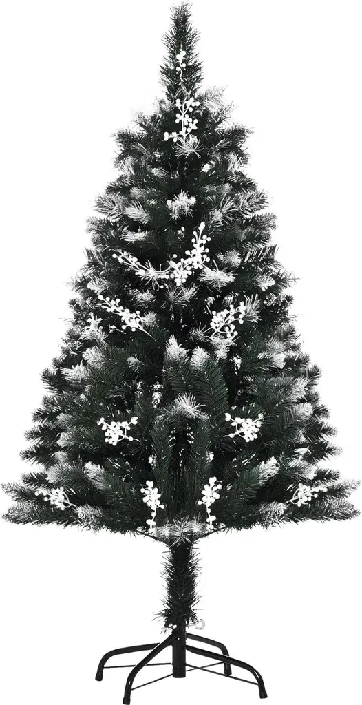 Sapin de Noël synthétique 120cm vert, pied en métal amovible stable