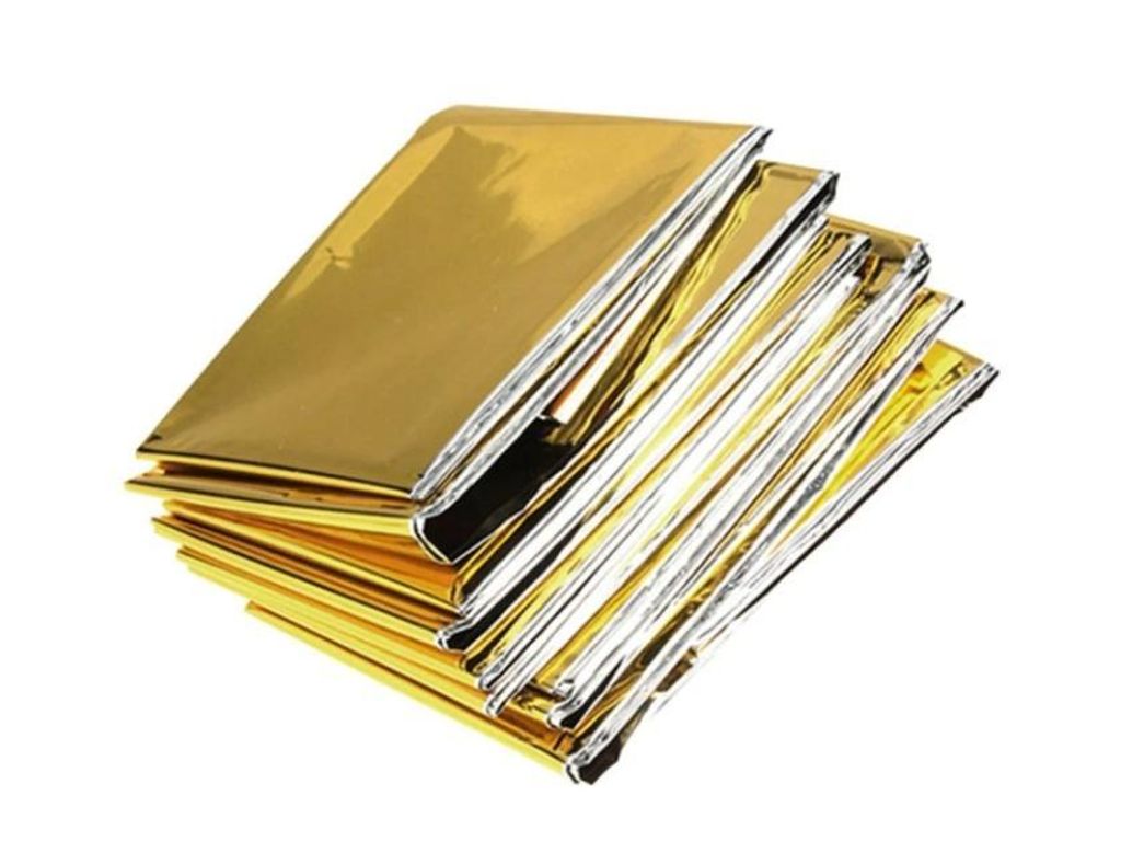 Izotermická fólia 150 cm x 210 cm 1 kus zlatá/strieborná Obrázok produktu 