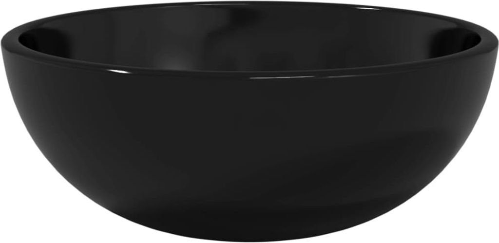 Waschbecken Hartglas 30x12 cm Schwarz