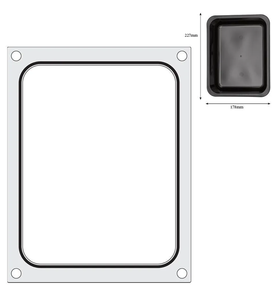 Matrice HENDI pour Thermoscelleuse - Emplacement Unique 227x178 mm - 3