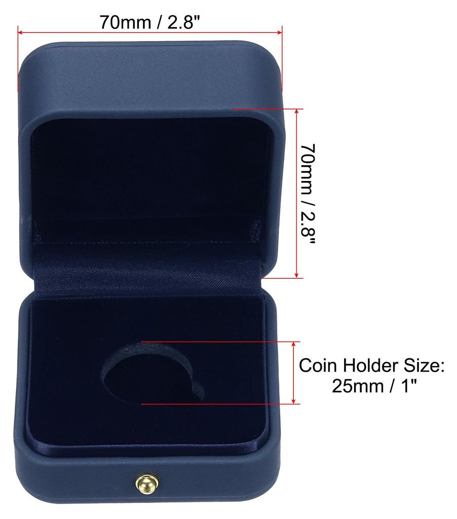 Mš¹nzdisplay-Box, Mš¹nzpr?sentations-Display-Box Mš¹nzbox Mš¹nzkoffer mit Mš¹nzhalter fš¹r 25mm Scheidemš¹nze fš¹r Silberdollar-Sam...