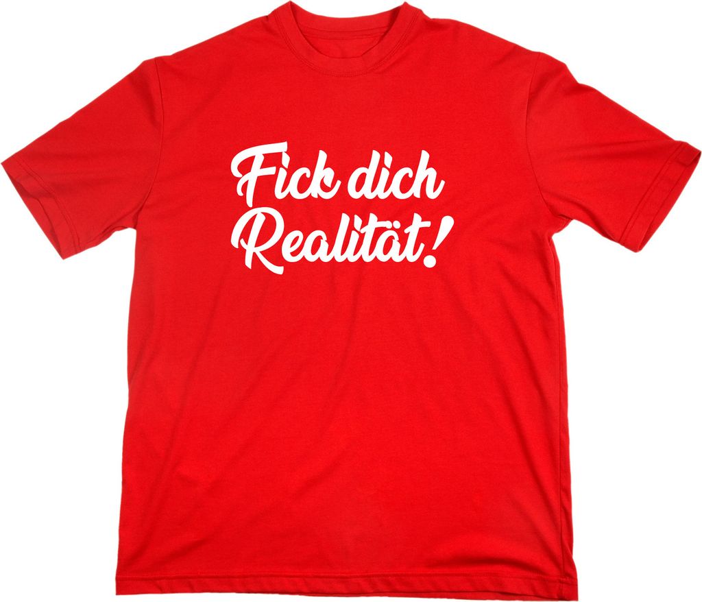 Styletex23 T-Shirt Fick Dich Realität Fun, rot, L