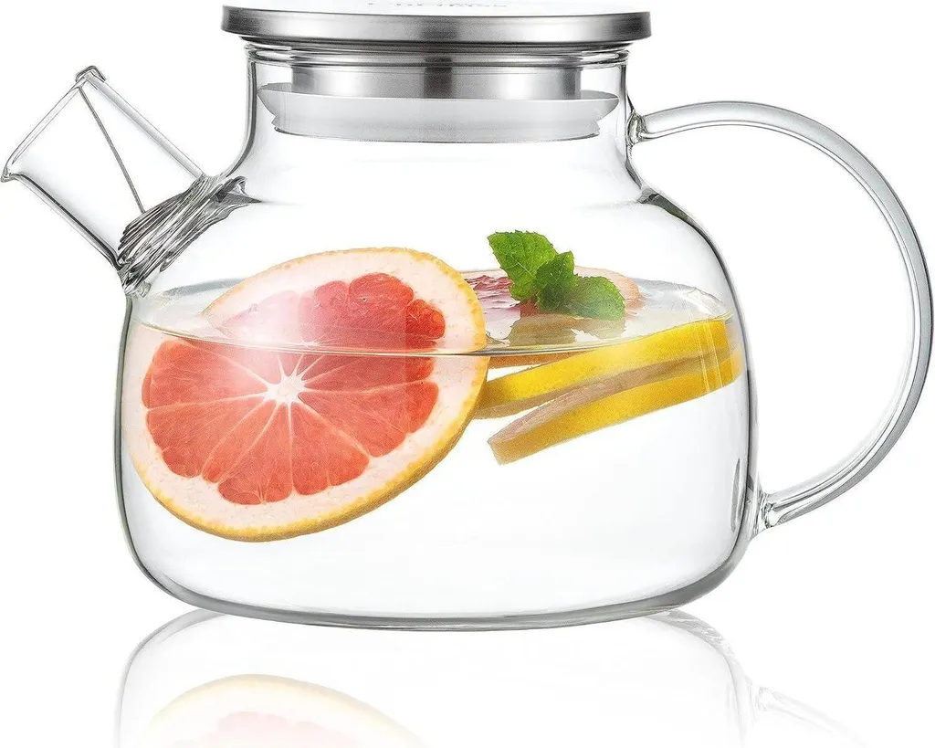 Teiera in Vetro 900ML con Infusore Acciaio Inox | Tisaniera Professionale