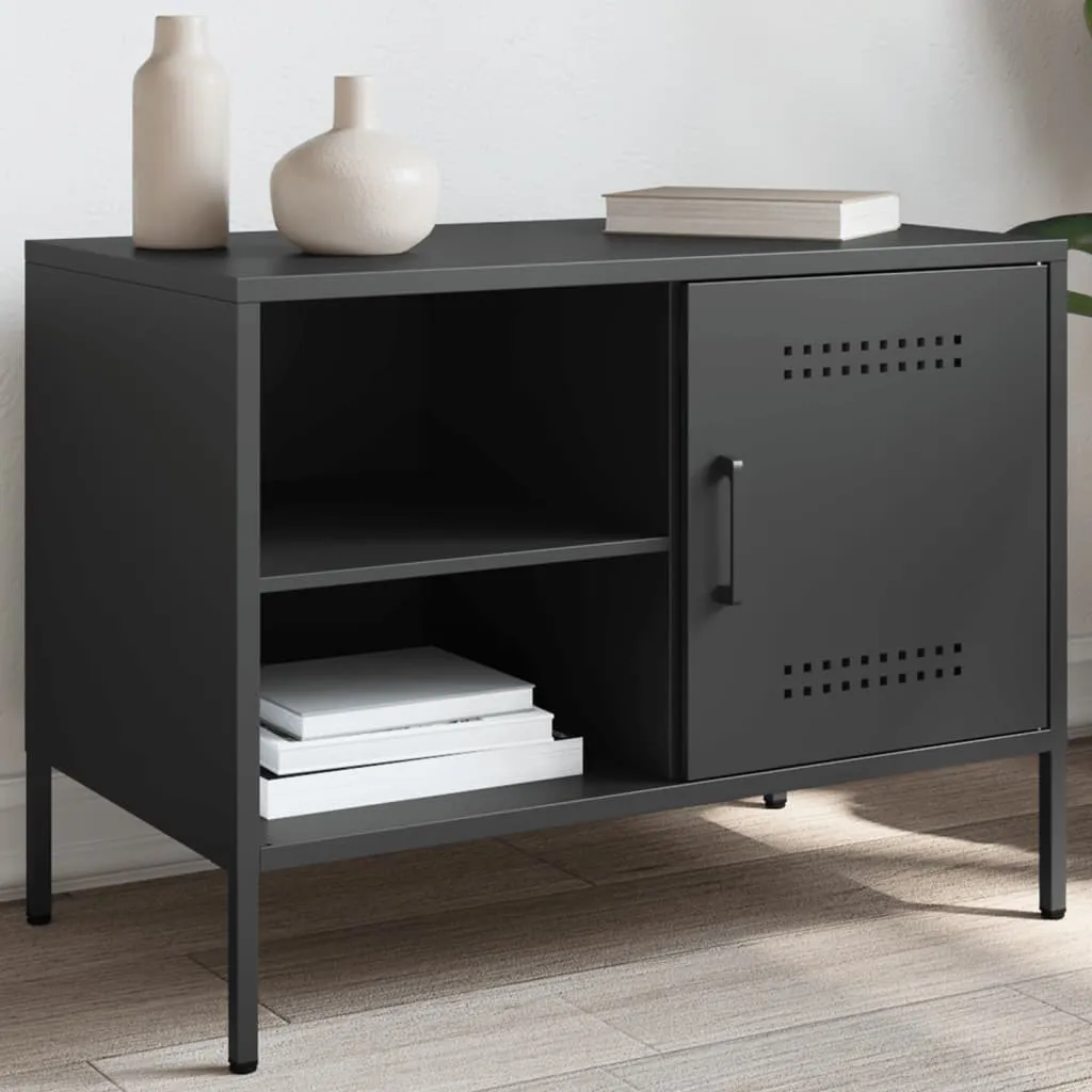 Mobile Porta TV Maison Exclusive Nero - 68x39x50,5 Acciaio Industrial