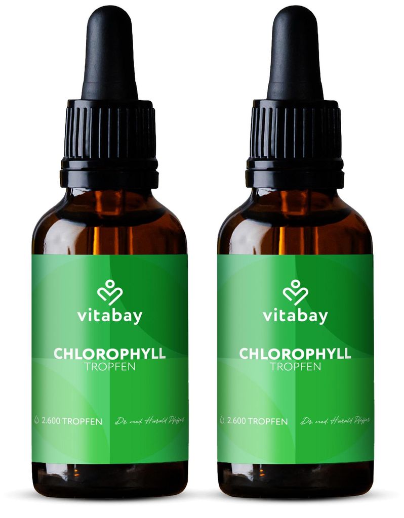Vitabay Chlorophyll Tropfen 200ml - 400mg Liquid Produktbild 