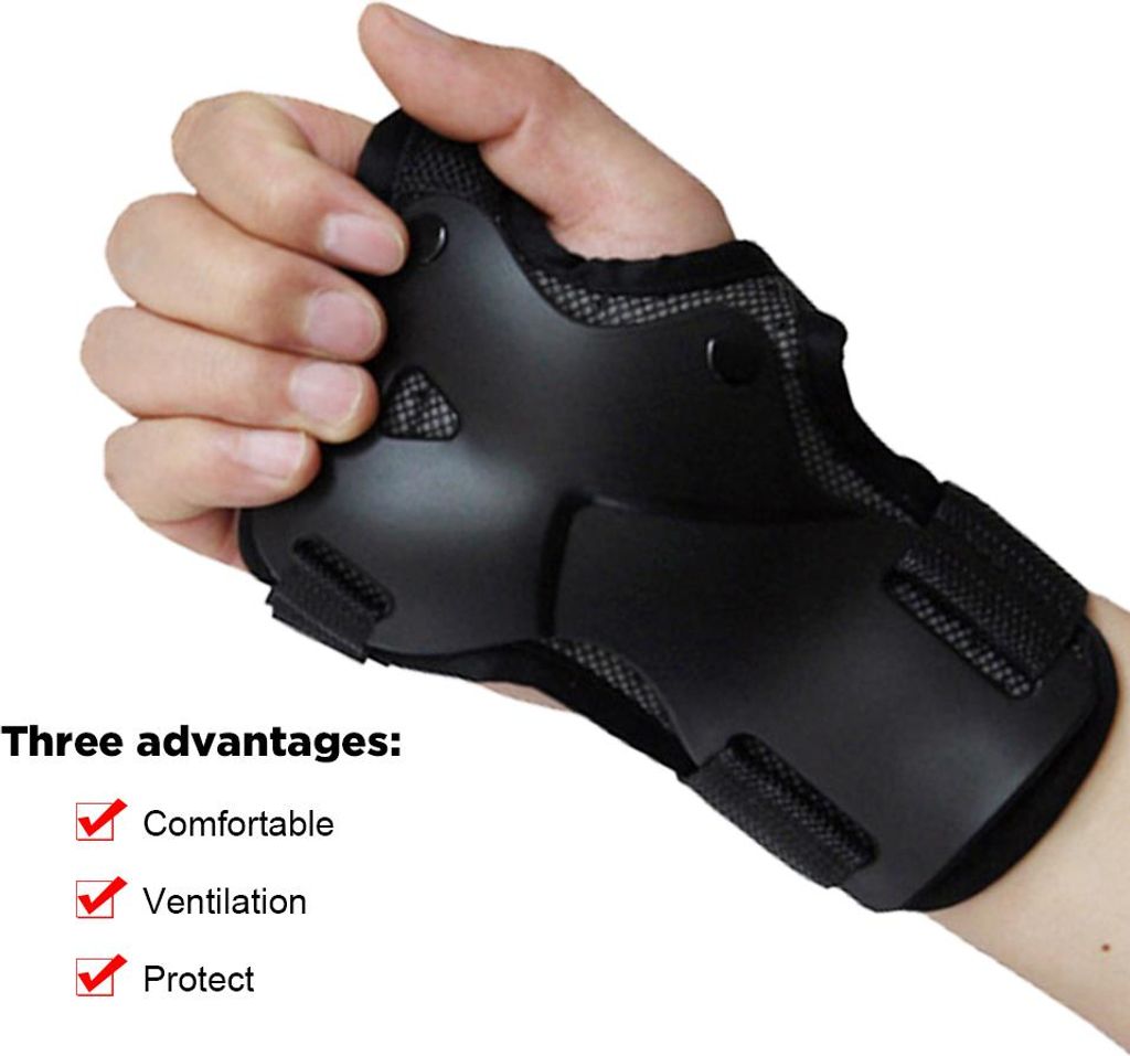 Gants De Protection Pour Patinage – Rembourrés, Respirants, Pour Skate Et Roller, Adultes Et Enfants