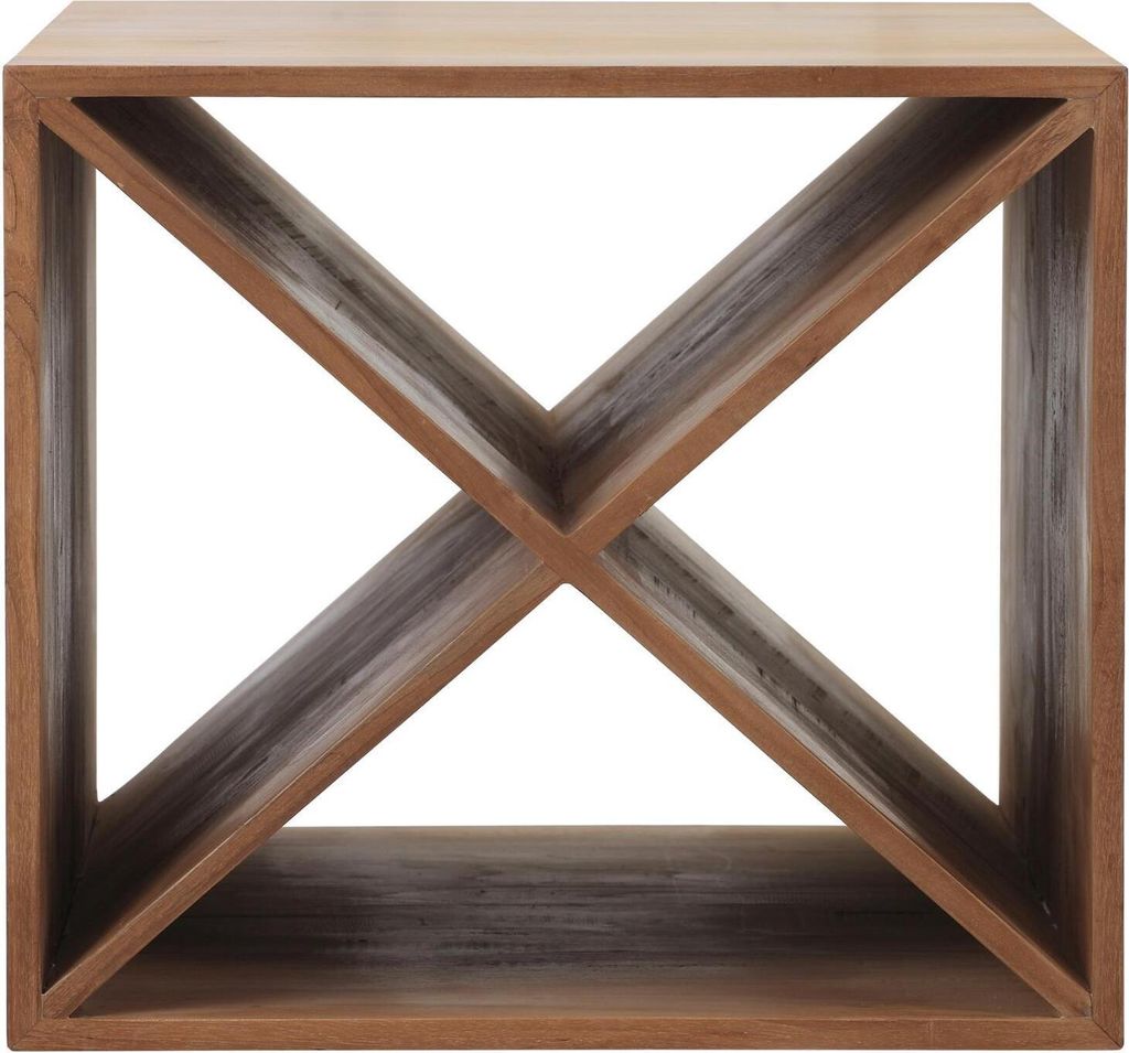 Teako Design Weinregal Schrankeinsatz Teak Massivholz 60x38x43cm