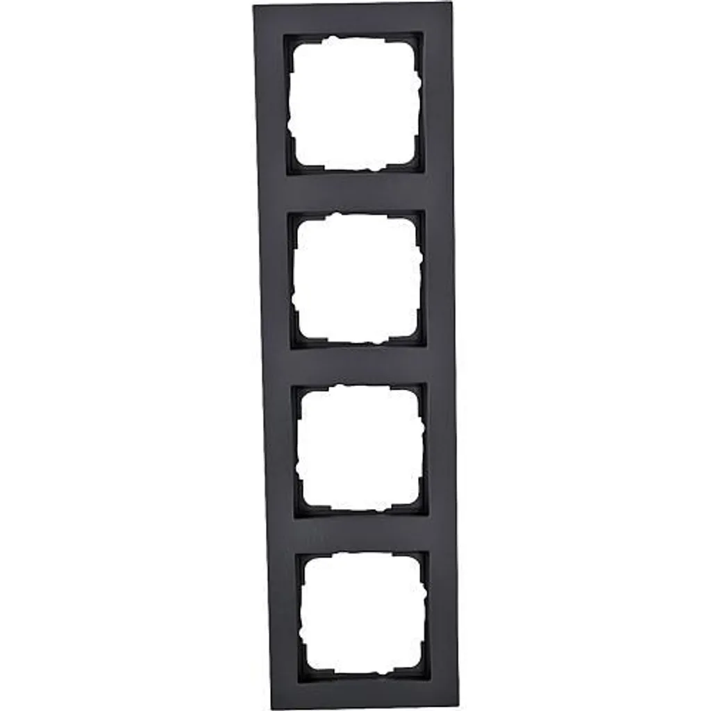 Cadre Gira E2 4 postes Anthracite Standard 55 haute résistance