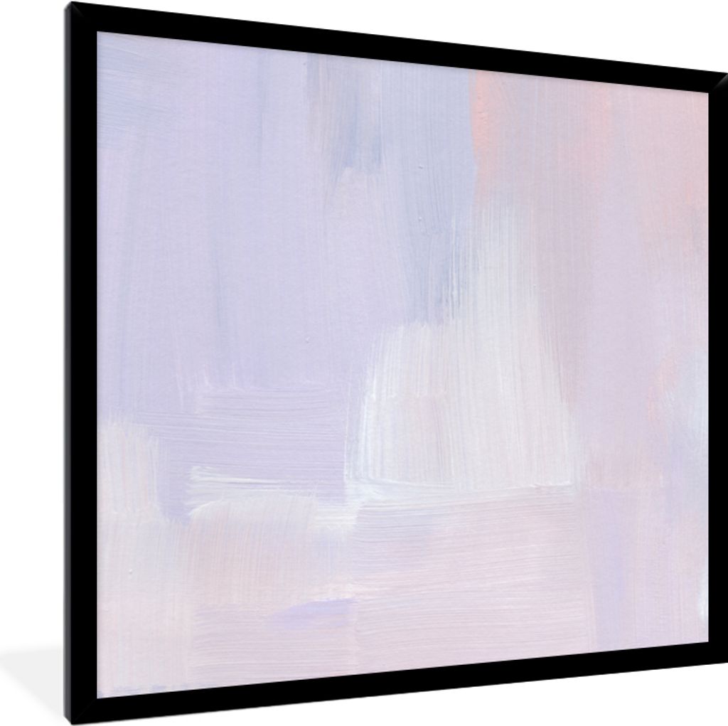 MuchoWow Gerahmtes Poster Pastell - Farbe - Gestaltung 40x40 cm - Poster mit Schwarzem Bilderrahmen Wandposter Rahmen Foto Bilder - Mit Rahmen - ...