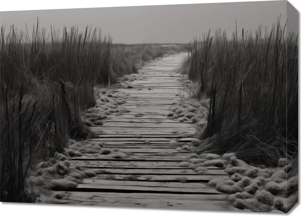 Tableau Paysage Dunes Chemin du silence 70x50 cm pour Salon Moderne
