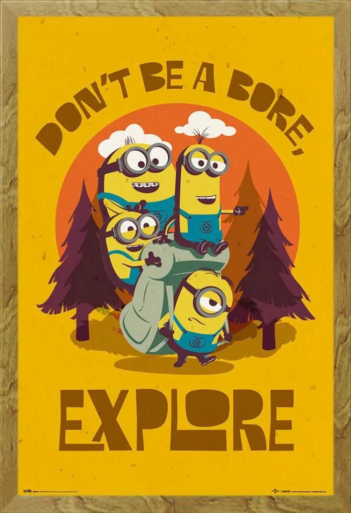 Set Poster Minions 61x91,5 + Cornice Shinsuke Rovere Vetro Acrilico