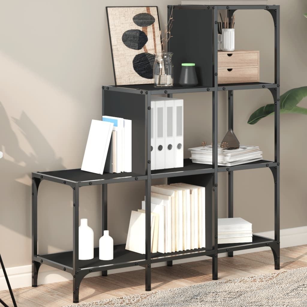 Maison Exclusive - Bücherregal Schwarz 92x30x102 cm Holzwerkstoff und Metall