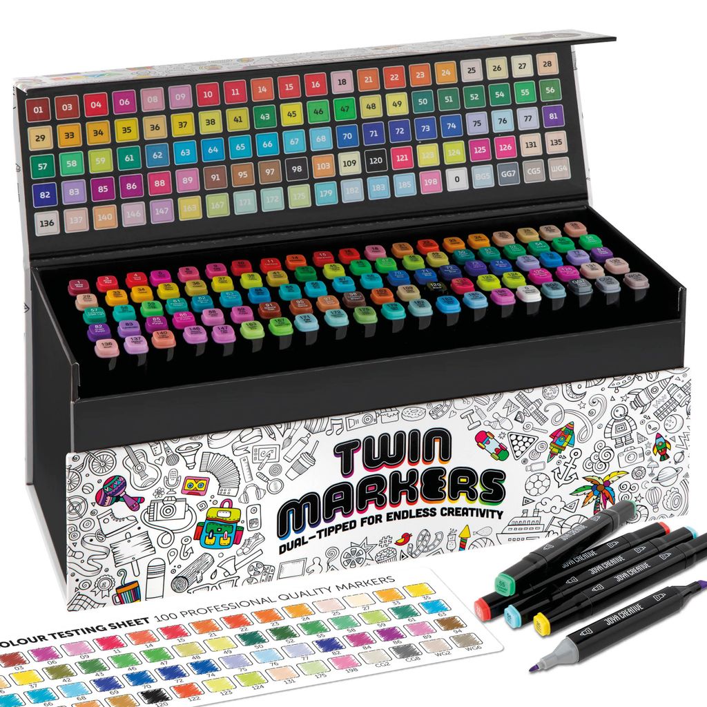 Joya Creative Twinmarkers Set 100 pièces - Marqueurs à Image du produit 