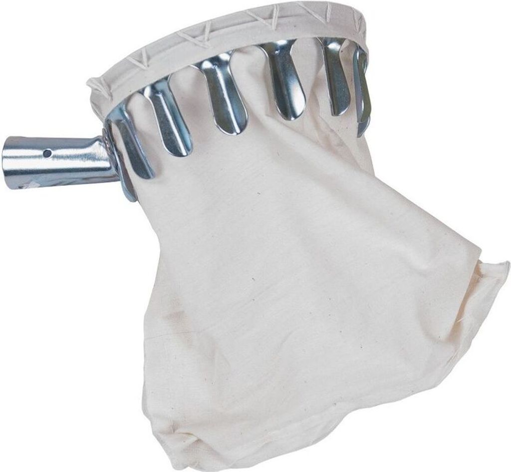 Obstpflücker-Aufsatz Erntehelfer Apfelpflücker Metall verzinkt mit Stoffbeutel