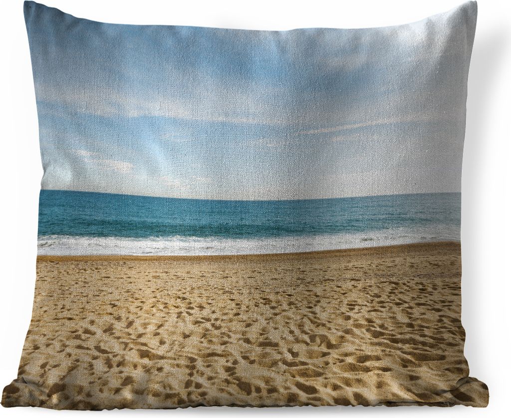 MuchoWow Zierkissen Sofakissen Wohnzimmer Dekokissen 50x50 cm Strand - Sand - Meer - Komfort - Sofakissen