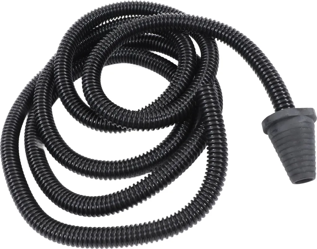 Tuyau flexible fileté noir en caoutchouc pour aspiration d'outils 32mm