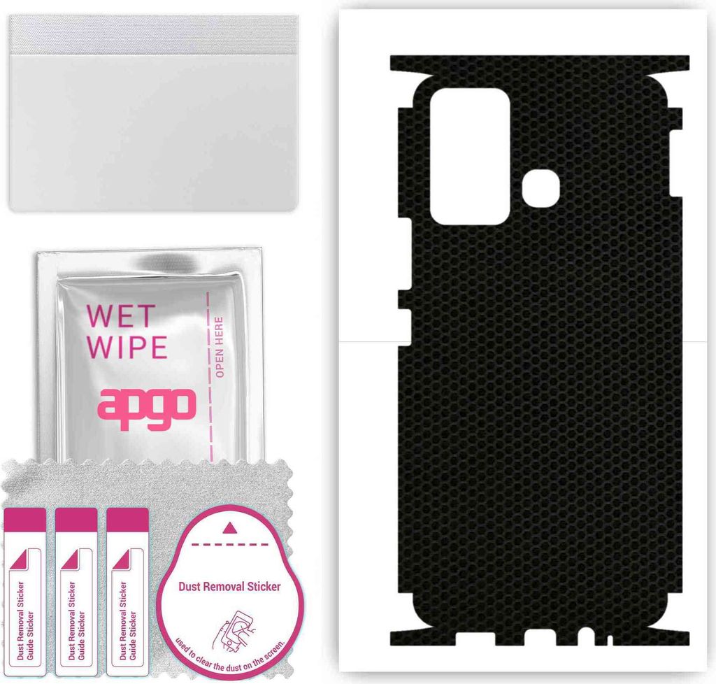 apgo Rückseite + Seiten Schutzfolie, Skin, kompatibel mit Infinix Hot 12 Play, Hinten Displayschutzfolie aus Vinylfolie, kratzfest, einfache Monta...