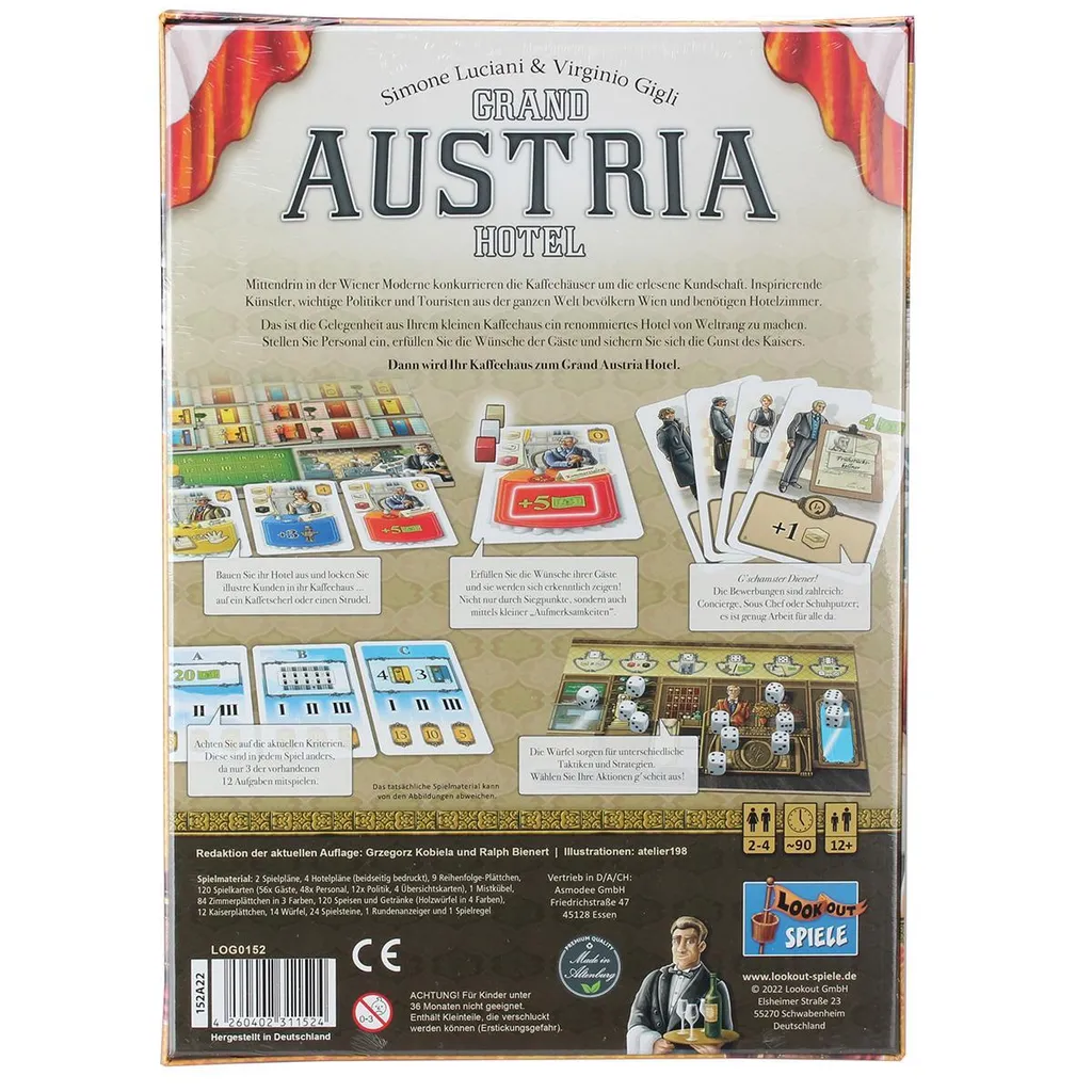 Grand Austria Hotel Jeu de Plateau pour Soirée Entre Amis Passionnés