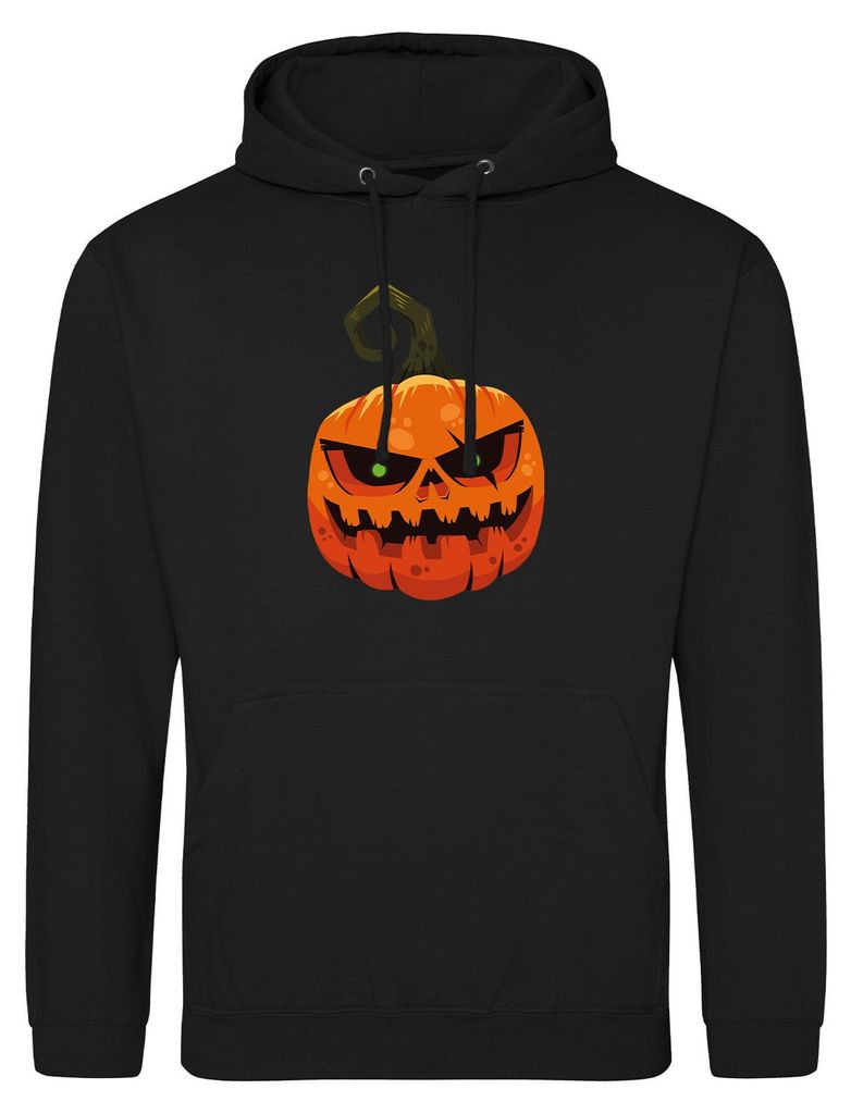 Huuraa Uni Hoodie Halloweenkürbis Kürbis M Deep Black Vegan Sweatshirt Geschenkidee