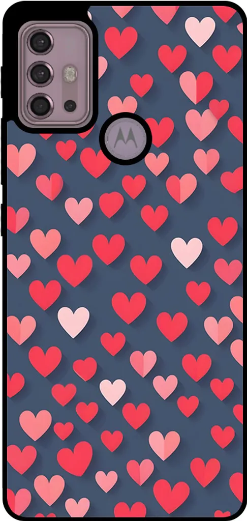 Motorola Moto G30 Cover Cuori Rosa e Rosso - Smartphonica Fashion
