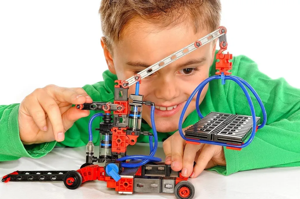 Kit Pneumatic Power fischertechnik avec Vérins et Compresseur Manuel - 6