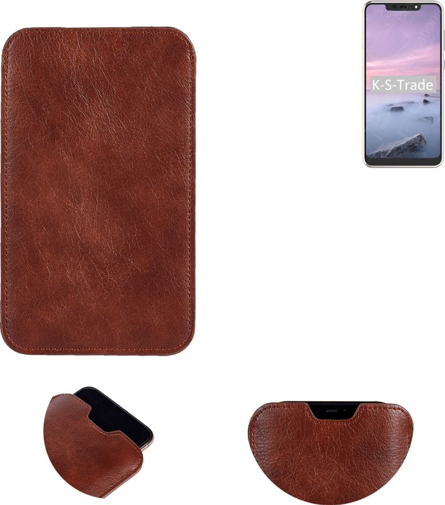 K-S-Trade Schutzhülle Handyhülle kompatibel mit HiSense H12 Handytasche Kunstleder Sleeve in braun