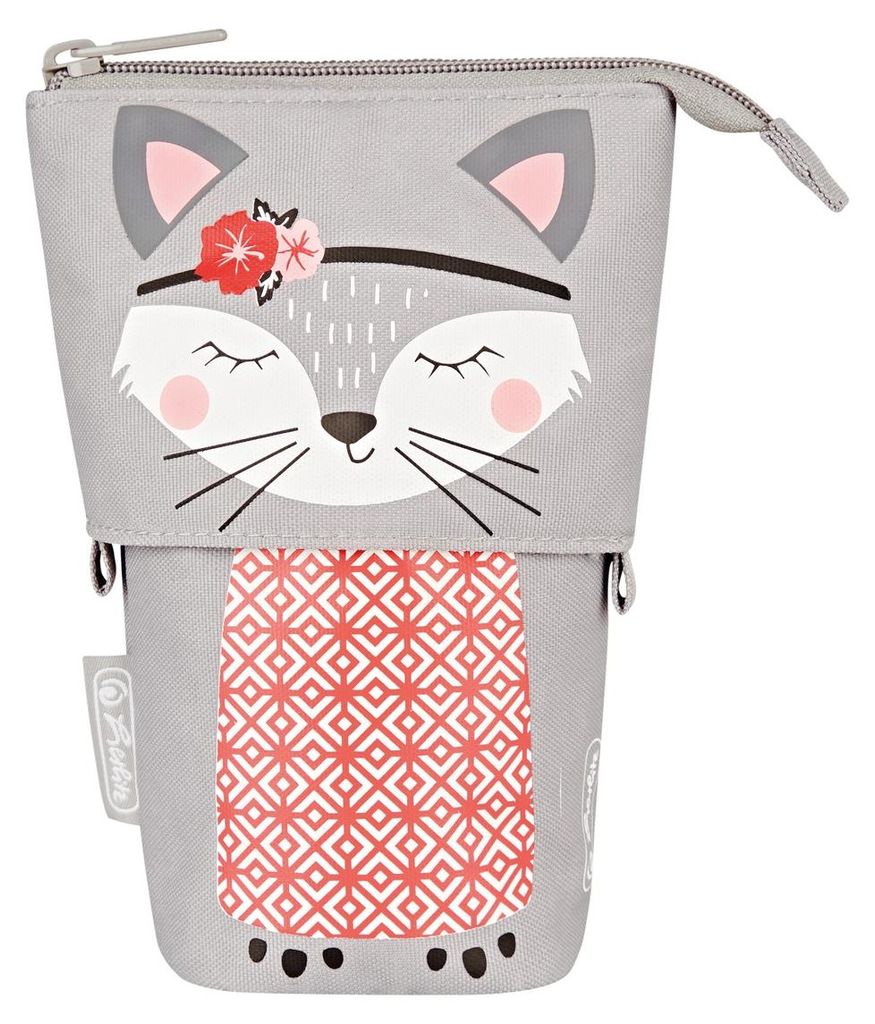 Herlitz Kitty, Weiches Federmäppchen, Polyester, Grau, Produktbild 