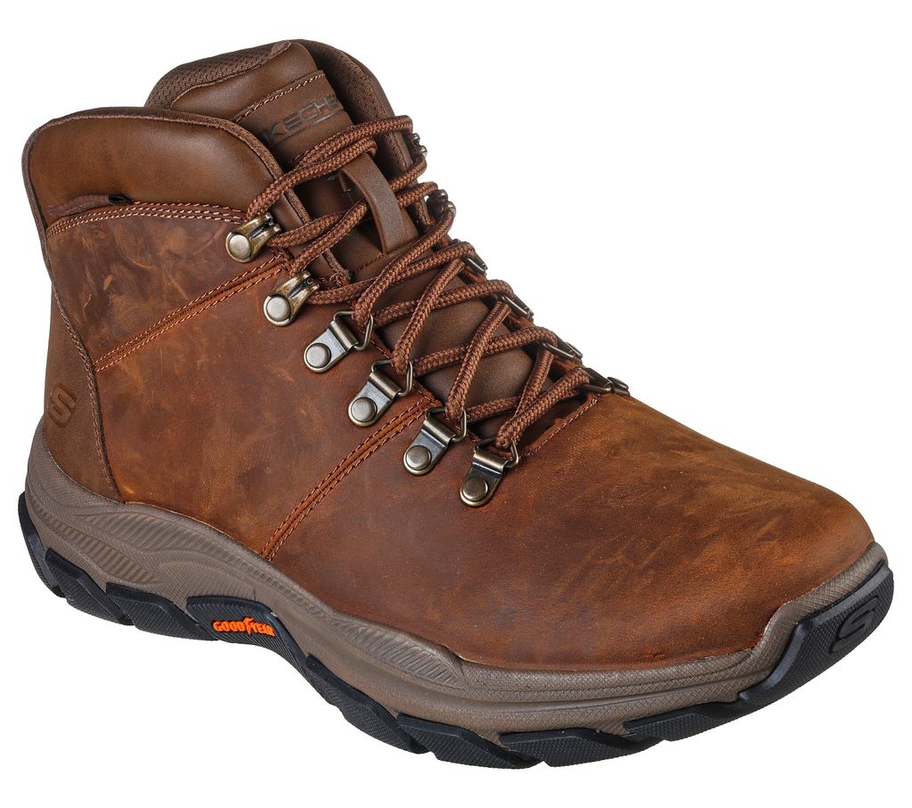 Skechers Respected - Esmont - Braun Leder/Synthetik Größe: 42.5 Normal