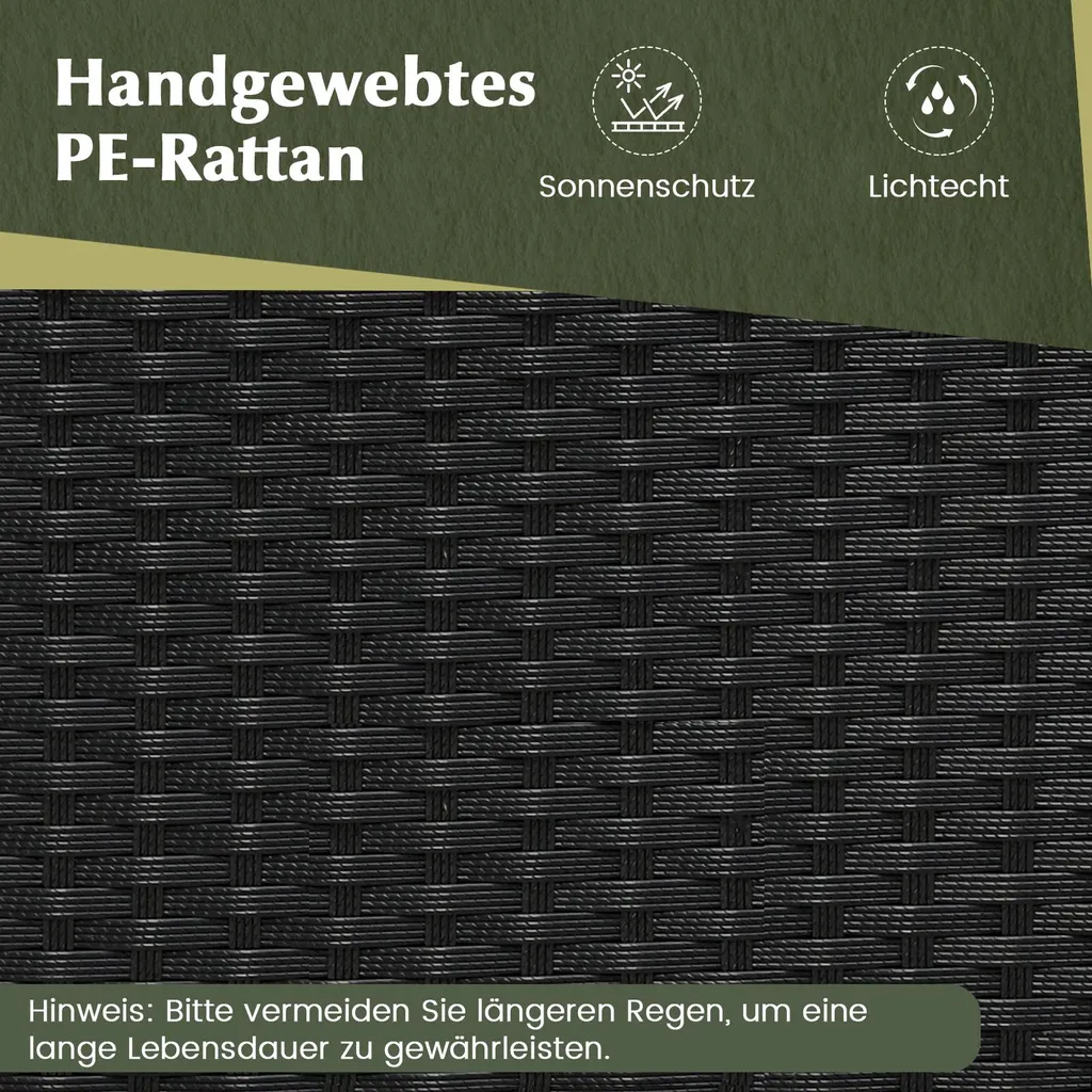 Banc de Jardin Transformable 2 en 1 avec Table Intégrée Design Compact