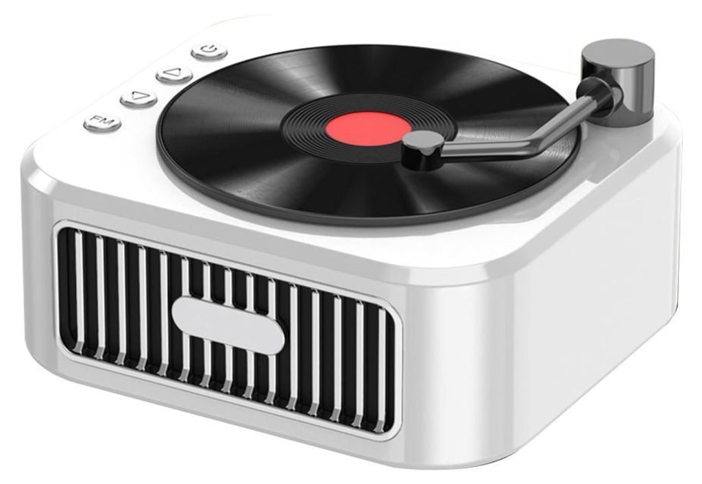 Tragbarer kabelloser Lautsprecher im Vintage-CD-Schallplattenstil, BT5.3-Technologie, Lautsprecher, Stereo-Szene, HiFi-Sound, AUX, USB-Flash-Laufwe...