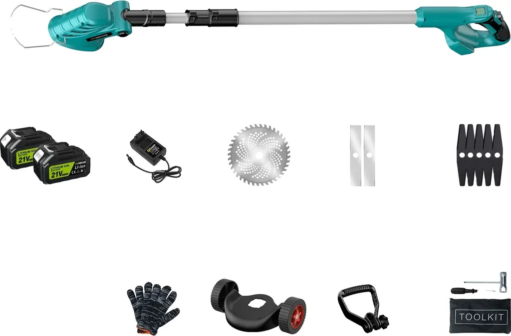 Tondeuse électrique sans balai ajustable 135 cm avec kit 2 batteries