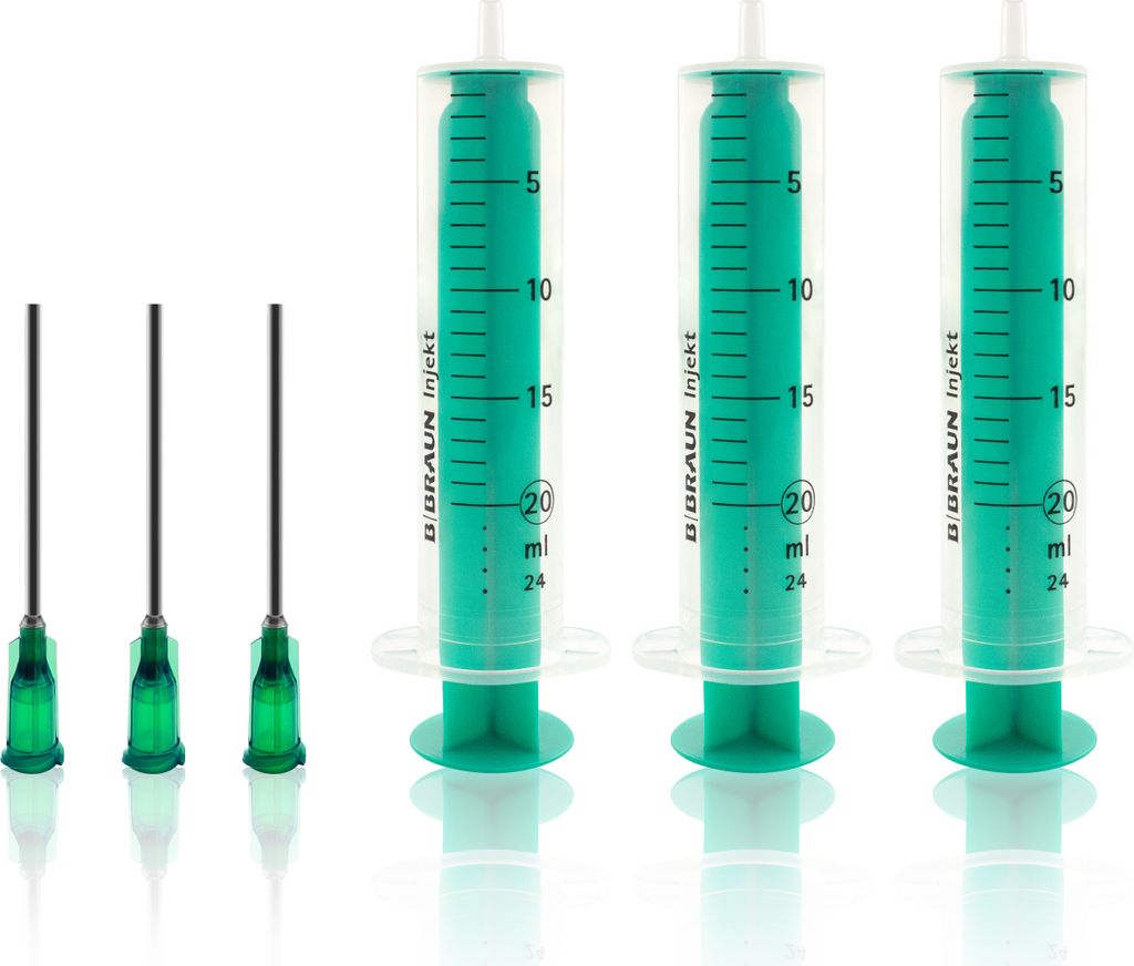 Spritzen Set 3 Stück inkl. 3 stumpfe Kanülen - 20ml Produktbild 