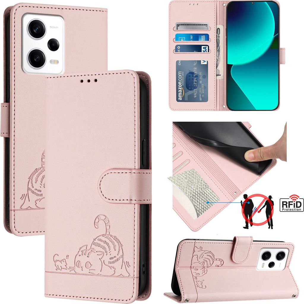 Leder Hülle für Xiaomi Poco X5 Pro/Redmi Note 12 Pro 5G Produktbild 