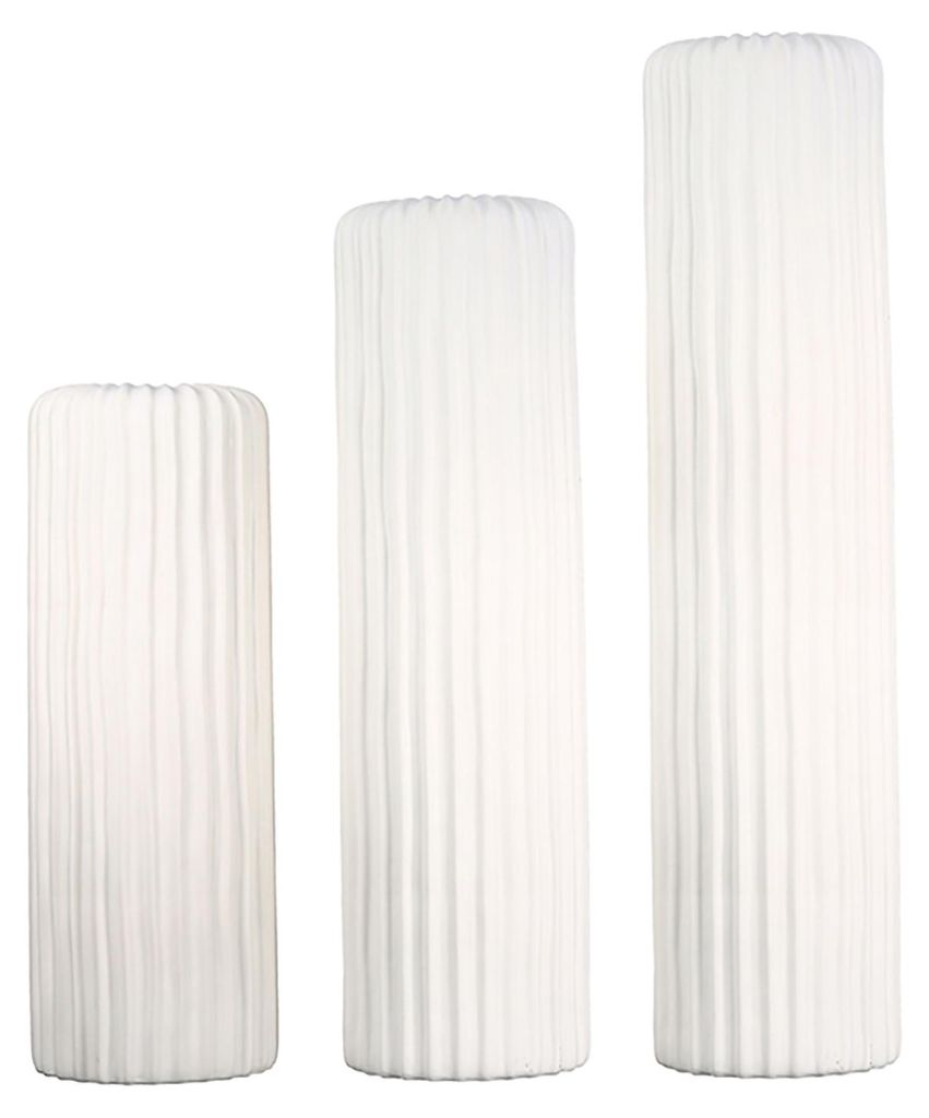 Casablanca Vase, "Fjord", Keramik, weiß, , H. 46 cm, D. 16 Immagine del prodotto 